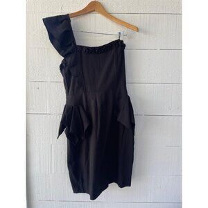 White Chocolate One Shoulder Party Mini Dress S